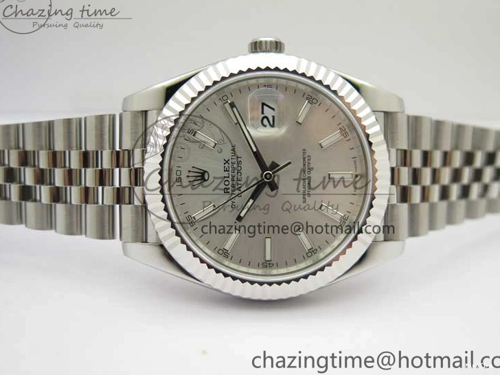 MiroTime 0101 SoftTouch DateJust 41 126334 ZF 1:1 Best Edition 904L Steel Silver Dial Stick Marker on Jubilee Bracelet A 2437